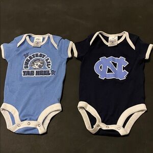 UNC Tar Heels Baby Bodysuit Set - Blue and Navy
